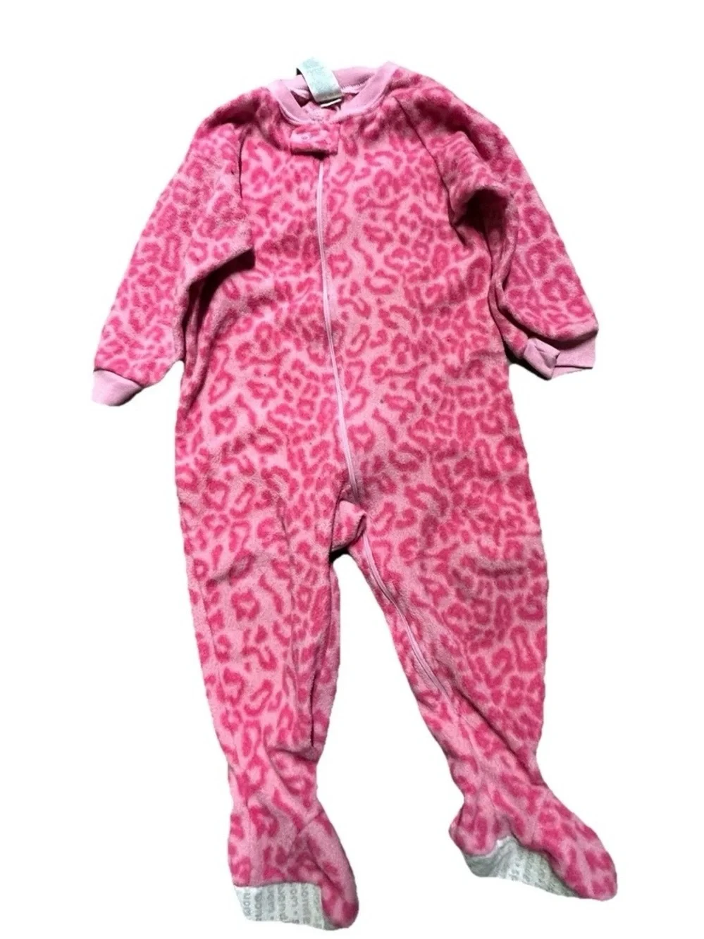 Toddler Girl Fleece Winter Footie Pajamas Cheetah Buffalo Plaid Size 2T
